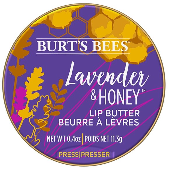 Burts Bees Lavender & Honey Lip Butter 0.4 Oz New Sealed Tin - Picture 4 of 4